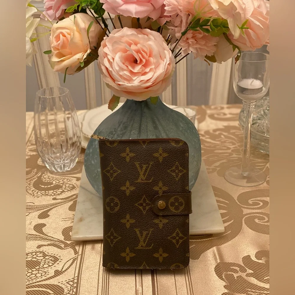 Louis Vuitton coated canvas monogram wallet